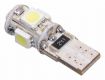 Bec cu 5 LED-uri SMD, cu rezistor CAN-BUS ready - alb, 12V