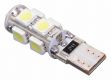 Bec cu 9 LED-uri CAN-BUS cu rezistor - alb, 12V