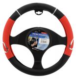 Husă de volan RALLY - roșu / negru