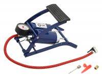 Pompă de picior cu manometru cu două pistoane