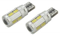 Bec 10 SMD LED 3chips 12V, T10 CAN-BUS ready alb - 2buc