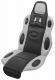 Husă scaunului de cursă - universal, negru / gri