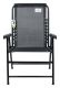 Scaun de grădină pliabil Terst - 59 x 95 x 67 cm, negru