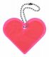 Breloc reflectorizant inimă roz pentru ghiozdan sau geacă, 6