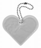 Breloc reflectorizant inimă pentru copii și adulți, 6x5 cm