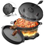 Broil-master® Fierbător din fontă cu picioare, 13 L, negru