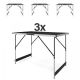 MIADOMODO® Masă multifuncțională - set de 3, 100 x 60 cm
