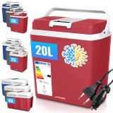 Ladă frigorifică electrică Jago 2 în 1, 20 l, roșie