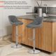 MIADOMODO Scaun de bar 2pcs, fără cotieră, gri