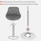 MIADOMODO Scaun de bar 2pcs, fără cotieră, gri