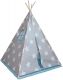 Cort Teepee pentru copii cu accesorii - albastru / gri