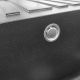 Chiuvetă din granit cu scurgere, neagră, 76 x 46 cm
