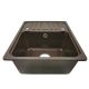 Chiuvetă din granit cu scurgere, maro, 57 x 45 cm