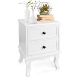 Noptieră cu 2 sertare, alb