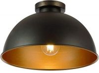 Lumină de tavan cu umbră, negru 60 W, 230 V