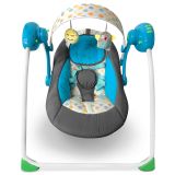 Balansoar pentru copii cu funcție de muzică,pliabil,albastru