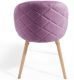 Set de scaune de masă din catifea, 2 buc - violet