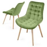 Set de scaune matlasate, turcoaz deschis, 2 buc