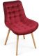 Set de scaune matlasate, roșu închis, 2 buc.