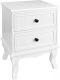 Miadomodo Set de noptiere cu 2 sertare, 2 buc, alb