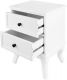 Miadomodo Set de noptiere cu 2 sertare, 2 buc, alb