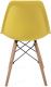 Set de scaune de luat masă din plastic, 2 bucăți, galben