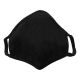 Masca protectie pentru copii, bumbac 10 buc - negru