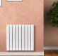 Radiator orizontal, conexiune centrală, 600 x 614 x 52 mm