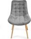 Set de 2 x scaune matlasate, gri
