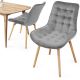 Set de 2 x scaune matlasate, gri