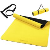 Yoga saltea antiderapantă 190 × 100 x 0,6 cm galbenă
