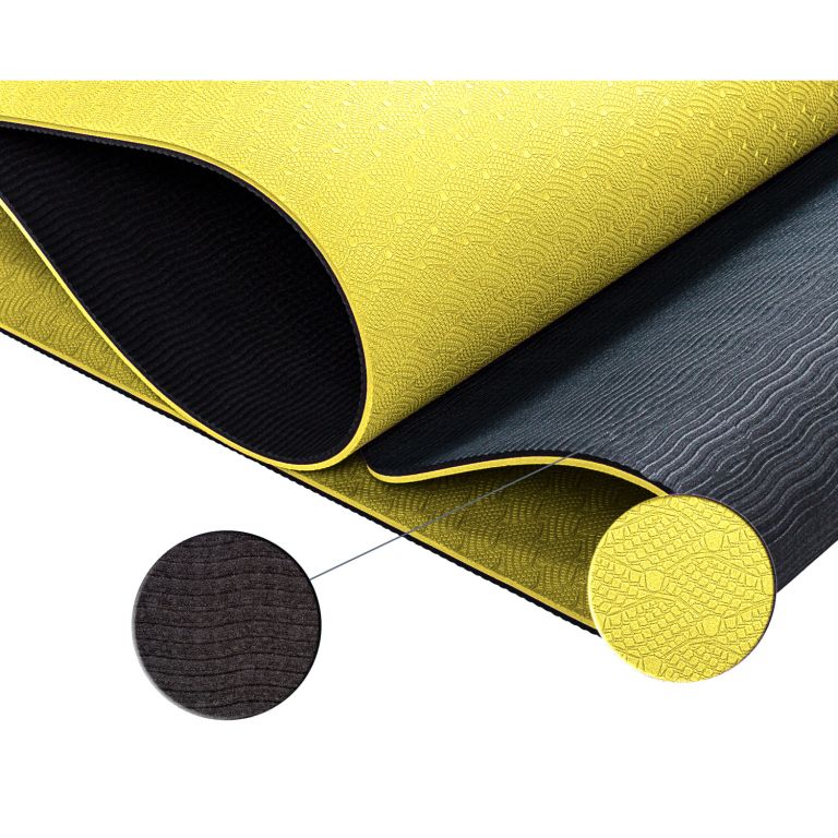 Covor de exerciții yoga MOVIT, 190 x 100 cm, galbenă