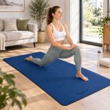 Saltea yoga antiderapantă TPE 190x100x0,6 cm albastru închis