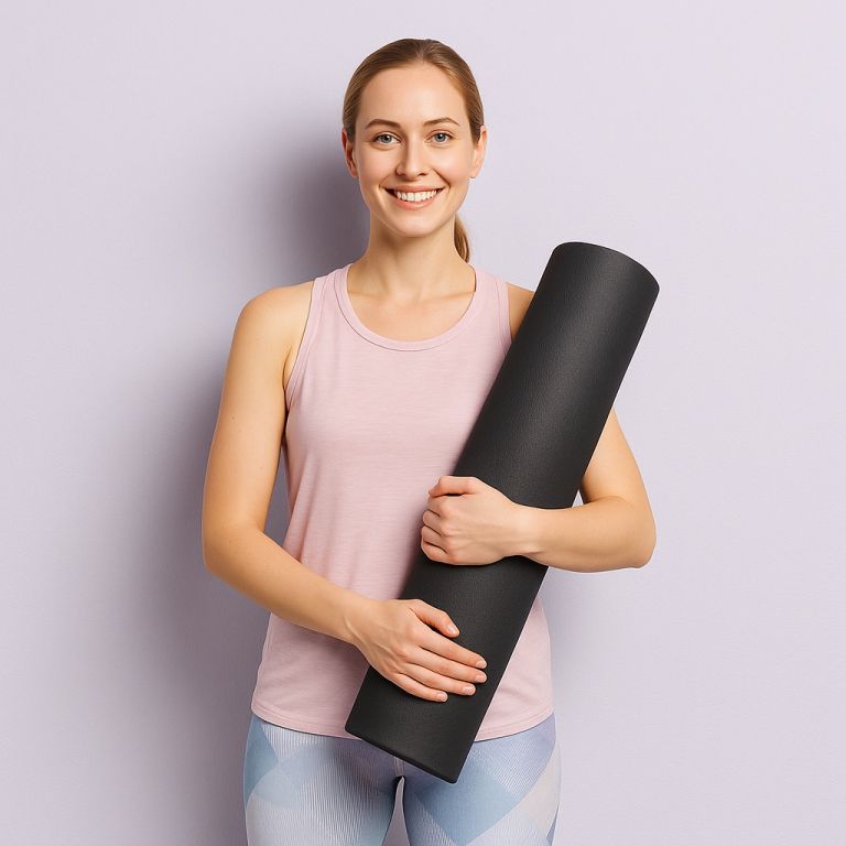 Covor de exerciții MOVIT Yoga, 190 x 100 cm, gri