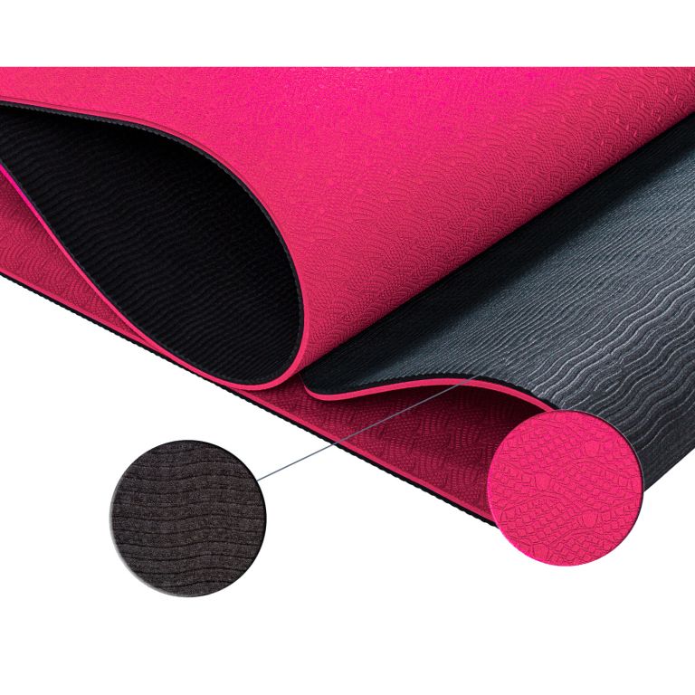 Covor de exerciții MOVIT Yoga, 190 x 100 cm, roz