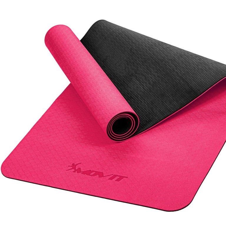 Covor de exerciții MOVIT Yoga, 190 x 100 cm, roz
