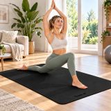 Fitness yoga covor antiderapant 190 × 100 x 0,6 cm negru