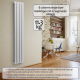 Radiator vertical, conexiune centrală, 1600 x 300 x 52 mm