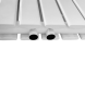 Radiator orizontal, conexiune centrală, 600 x 886 x 69 mm