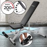 Physionics Bancă de fitness multifuncțională,126x41x49-126cm