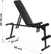 Physionics Bancă de fitness multifuncțională,116x33x48-120cm
