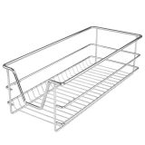 JAGO Set de 2 sertare telescopice, 26 x 44 x 14 cm, cromat