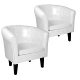 MIADOMODO Set fotoliu Chesterfield, 58 x 71 x 70 cm, alb