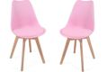 MIADOMODO Set de scaune de masă, roz, 2 bucăți