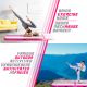 Saltea gonflabilă Physionics Airtrack, 6 m, roz