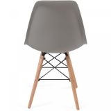 MIADOMODO Set de 8 scaune de luat masă plastic - gri