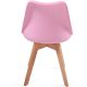 MIADOMODO Set de scaune de sufragerie, 4 piese, roz