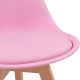 MIADOMODO Set de scaune de sufragerie, roz, 6 piese