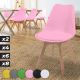 MIADOMODO Set de scaune de sufragerie, roz, 6 piese