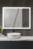 AQUAMARIN Oglindă de baie cu iluminare LED, 80 x 60 cm